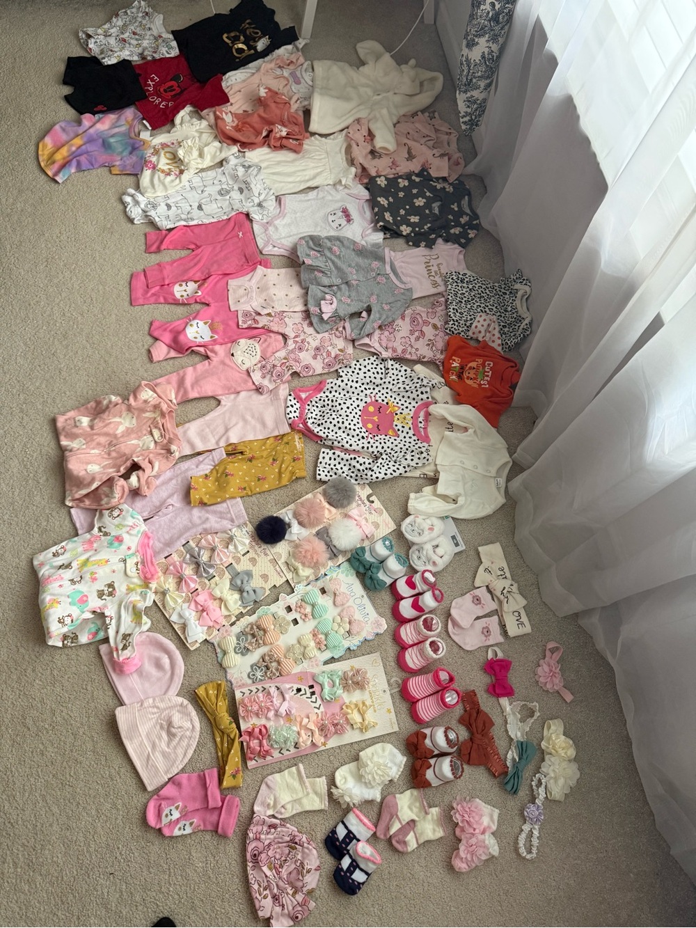 Mixed Baby Accessories, clothes & crib skirt